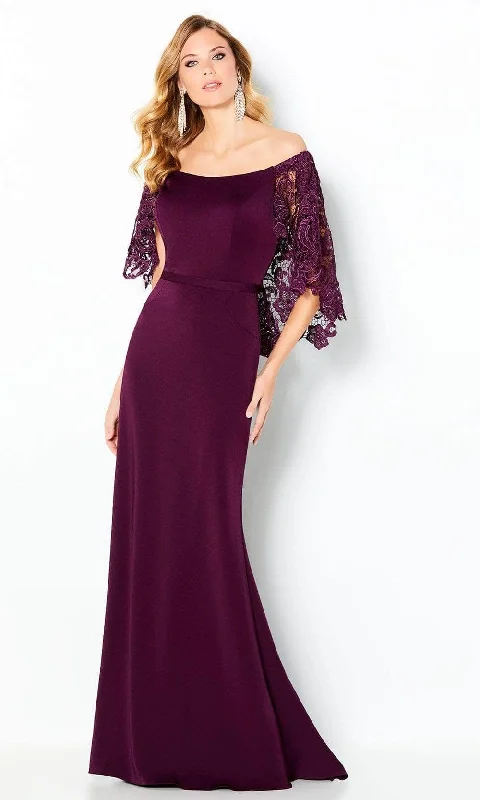 Fashion Must-have Cameron Blake - Lace Cape Mother of the Bride Dress 220632