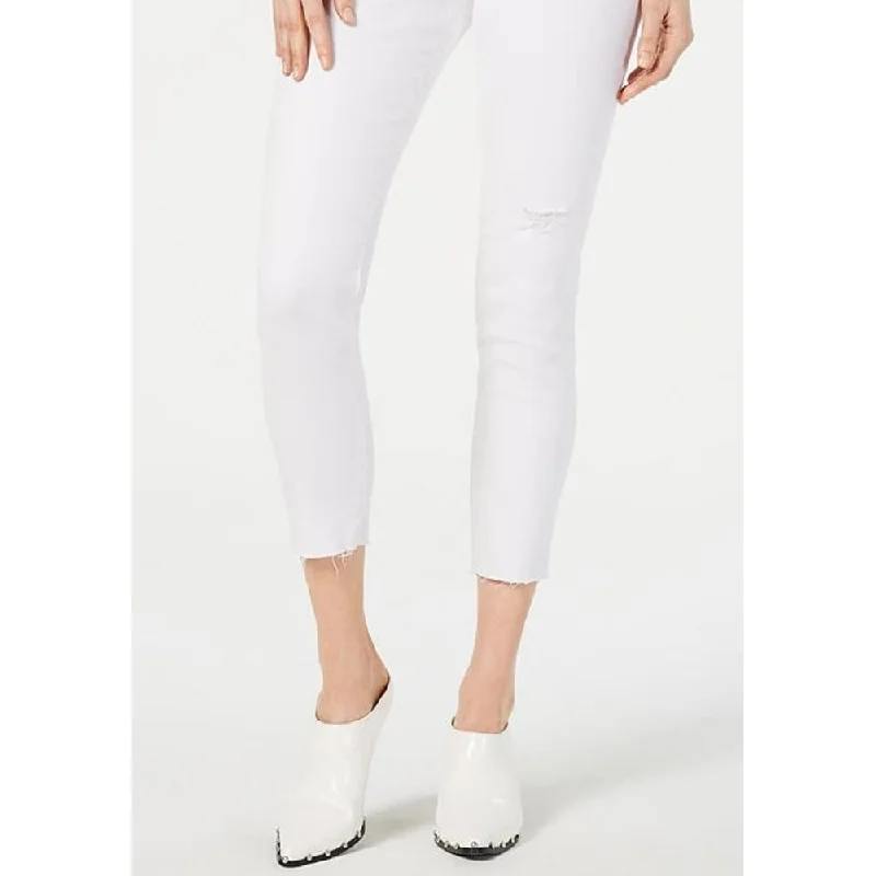 Modern Tailoring Sts Blue Women's Emma Cutoff Hem Crop Skinny Jeans White Size 24