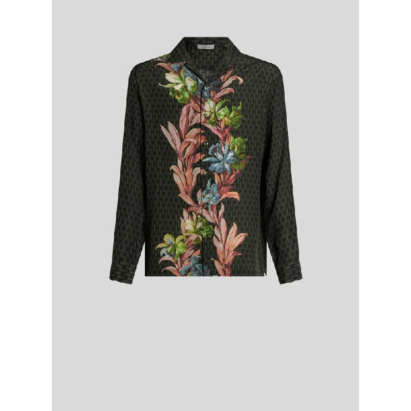 Simple Styles BOWLING SHIRT WITH PLACED PRINT