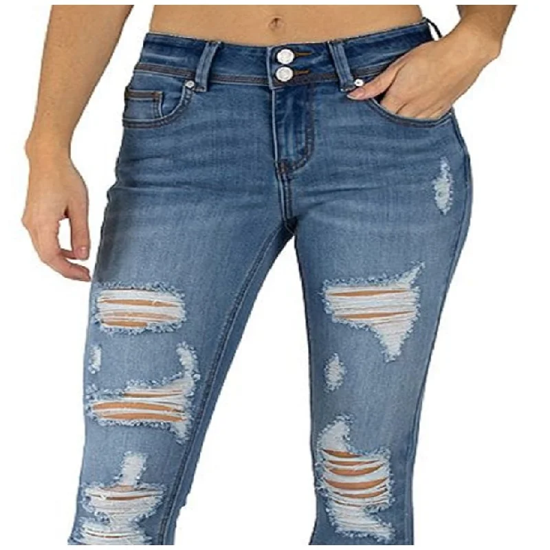 Economic Outlook Indigo Rein Girl's Mid Rise Roll Cuff Skinny Jeans Blue Size 0