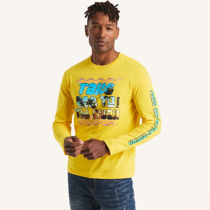 Stylish Sweaters Nautica Mens Graphic Long-Sleeve T-Shirt