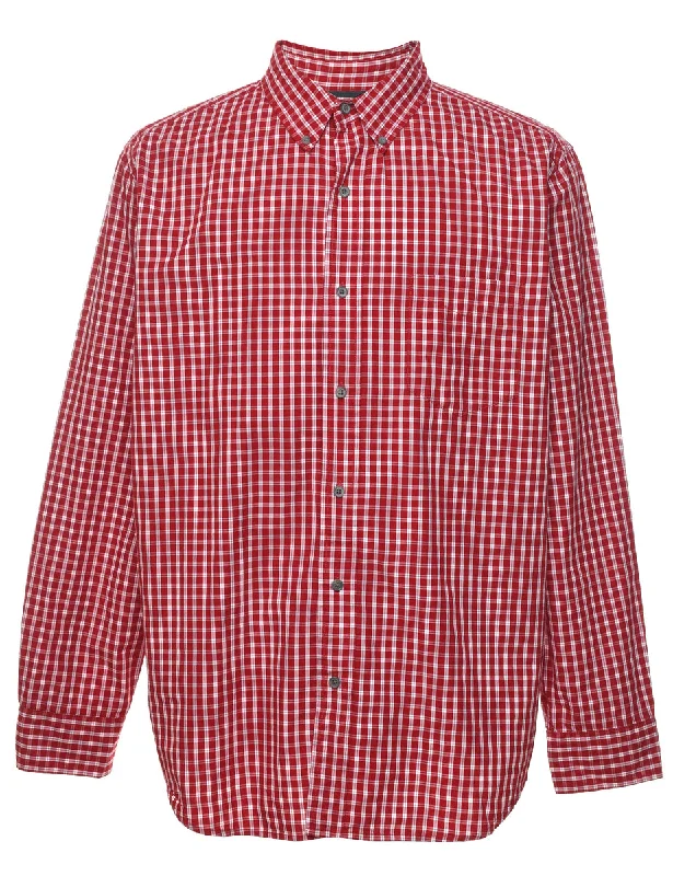 Designer Footwear Chaps Red Checked Shirt - L