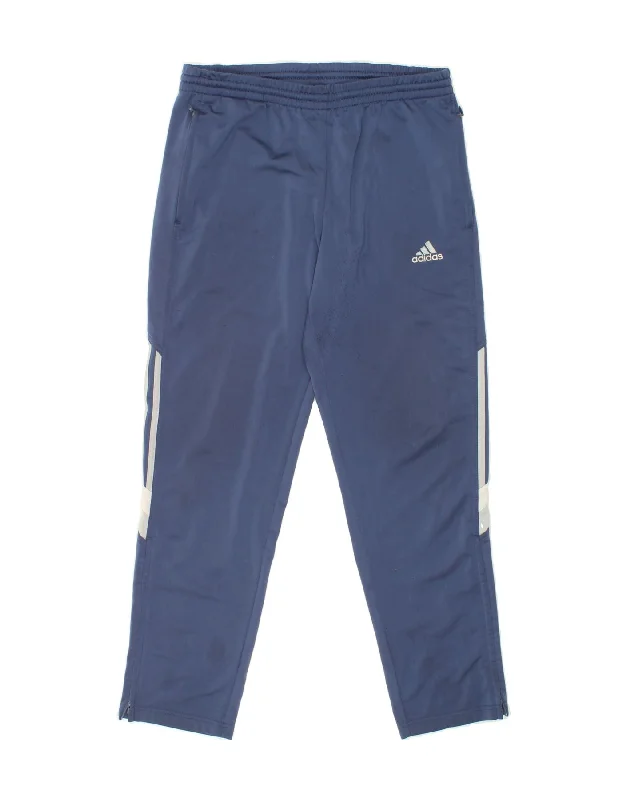 Stylish Sneakers ADIDAS Mens Tracksuit Trousers UK 38/40 Medium Navy Blue Polyester