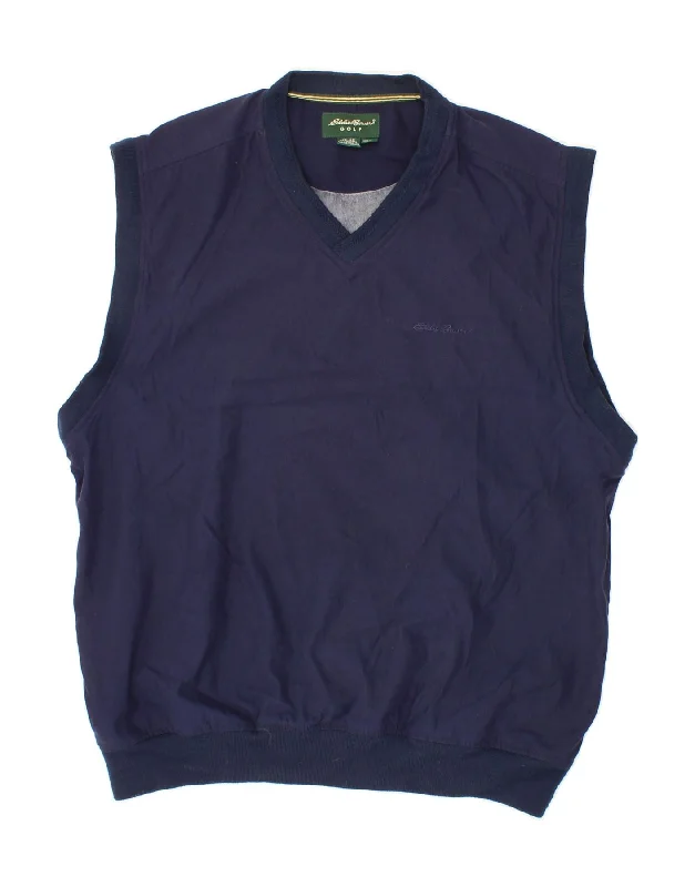 Street Tees EDDIE BAUER Mens Sleeveless Pullover Tracksuit Top Medium Navy Blue