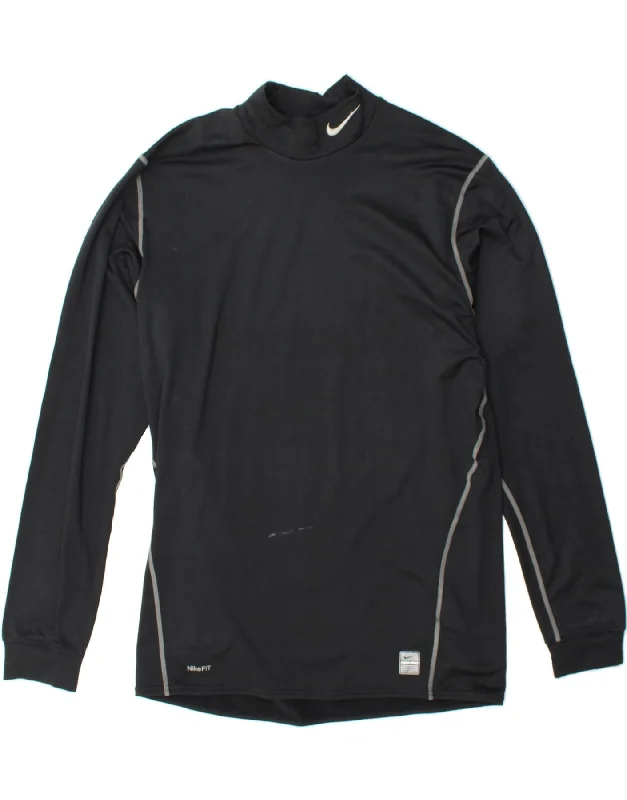 Stylish Joggers NIKE Mens Top Long Sleeve UK 45/47 XL Black Polyester