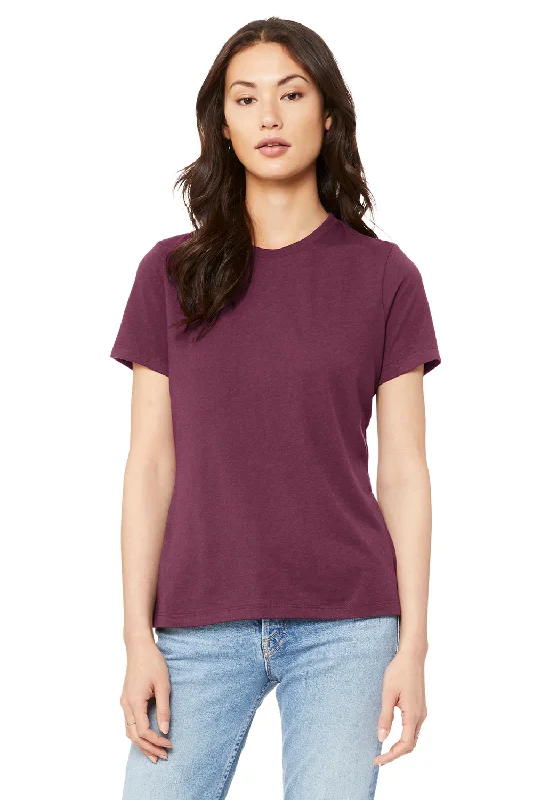 Refreshing Design Bella + Canvas Womens Relaxed Jersey Short Sleeve Crewneck T-Shirt - Maroon Refreshing Design Bella + Canvas Womens Relaxed Jersey Short Sleeve Crewneck T-Shirt - Maroon