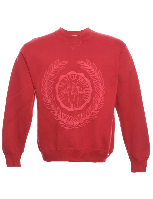 Relaxed Fit Florida State University Russell Athletic Printed Sweatshirt - M