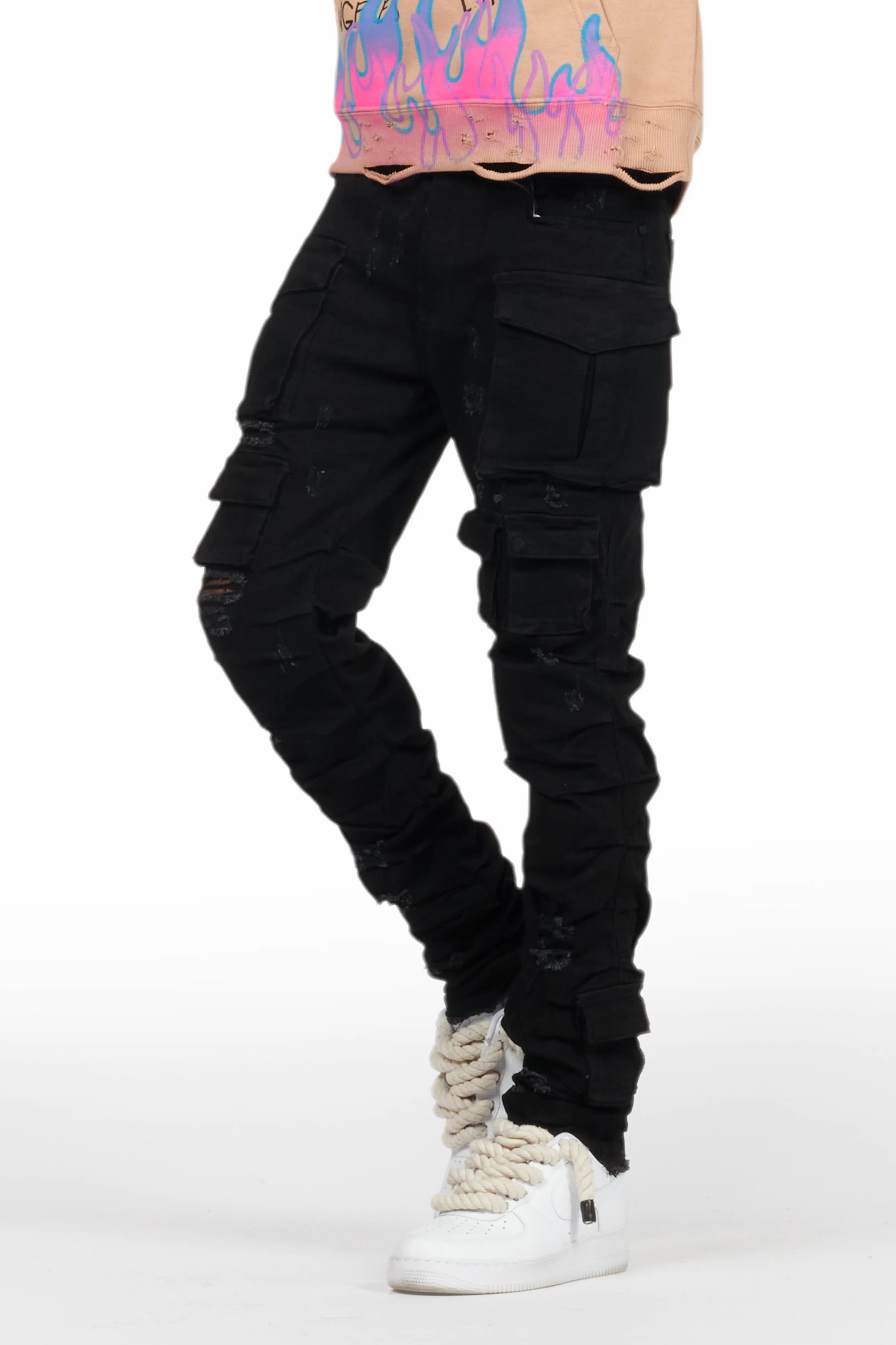 Stylish Joggers Gentry Black Slim Fit Jeans
