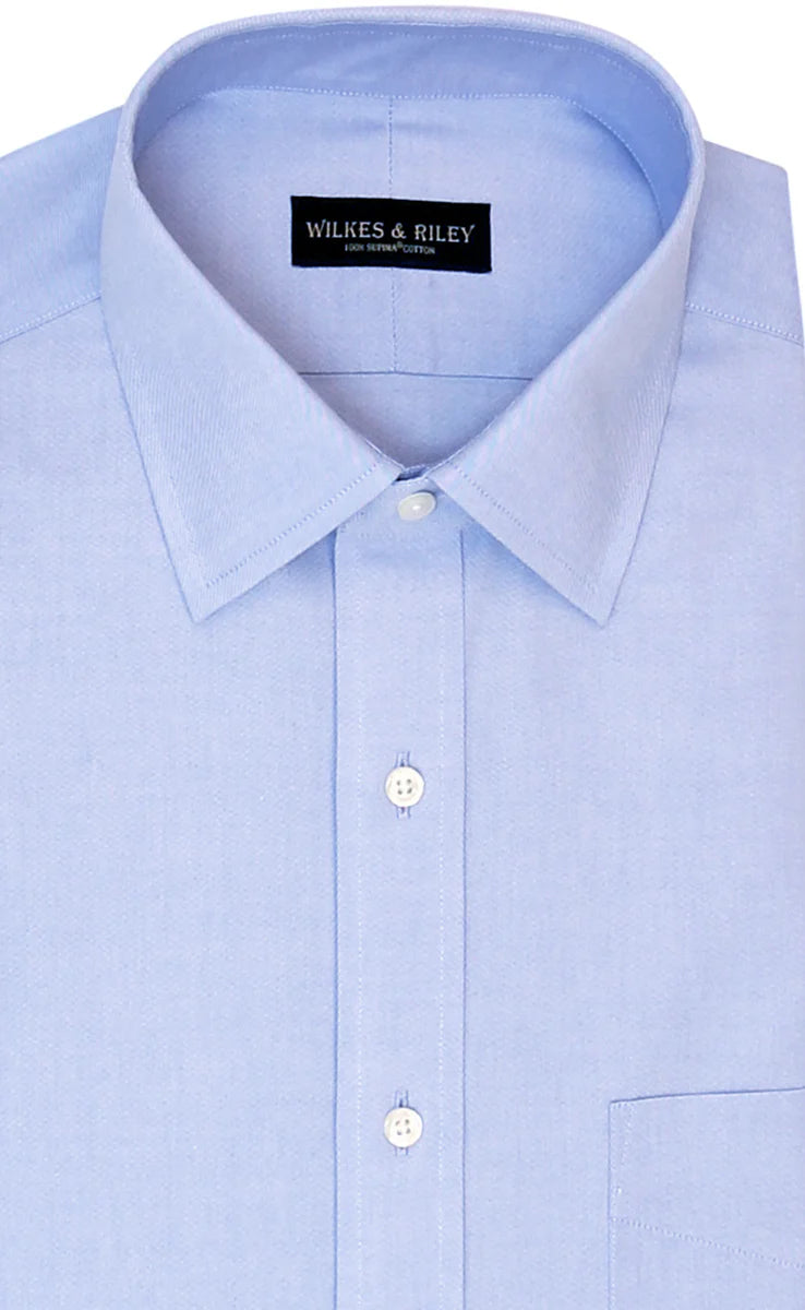Designer Footwear Wilkes & Riley Spread Collar Dress Shirt (Blue)