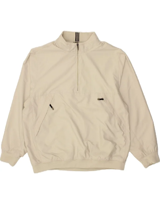 Versatile Looks ADIDAS Mens Climashell Pullover Tracksuit Top Jacket 2XL Beige Polyester