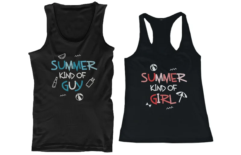 Casual Chic Summer Kind of Guy & Girl Matching Couple Tank Tops