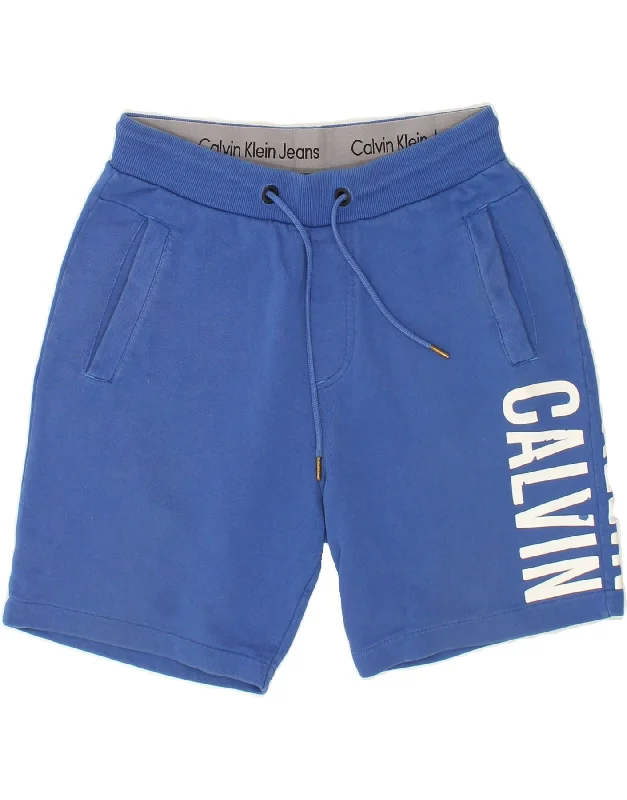 Heavy Coats CALVIN KLEIN Mens Graphic Sport Shorts Medium Blue