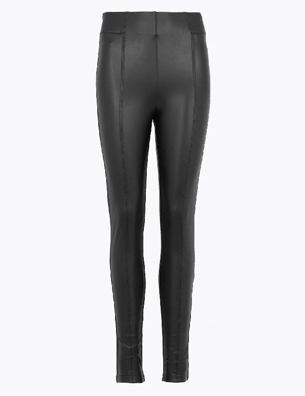 Fashion Innovation Faux Leather High Waisted Leggings