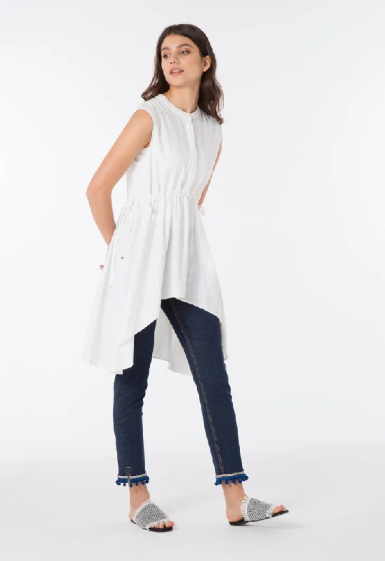 Summer Tees Pom Pom Trim Jeans