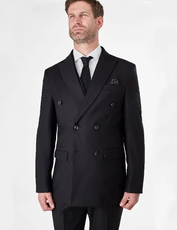 All-Purpose Wear GRAHAM BLACK DOUBLE BREASTED  JACKET & WAISTCOAT
