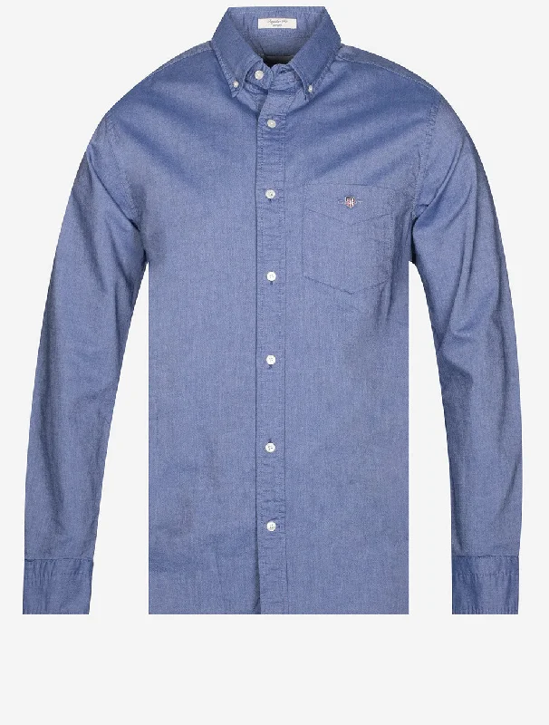Classic Casual Regular Oxford Shirt Persian Blue