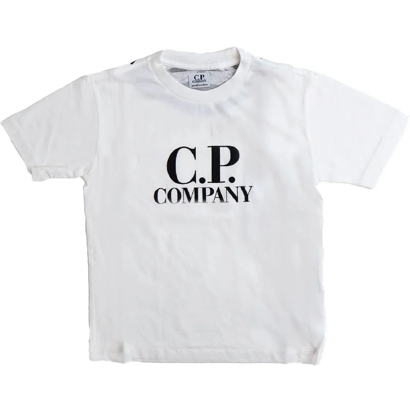 Fashionable Items C.P. Company Gauze White T-Shirt Short Sleeve