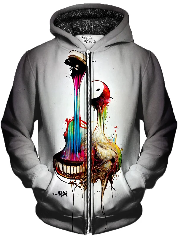 Avant-garde Design Grounded Beauty Unisex Zip-Up Hoodie