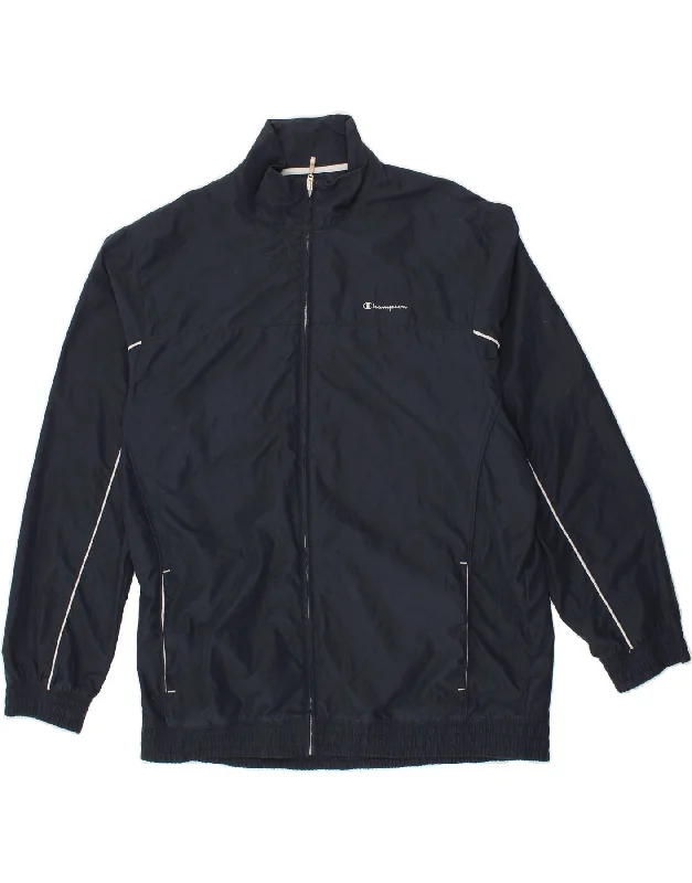 Easy Fashion COLUMBIA Mens Tracksuit Top Jacket 3XL Navy Blue Polyester