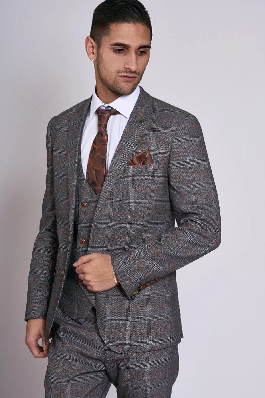 Modern Style Jenson Grey Check Blazer | Check Blazer | Office Wear