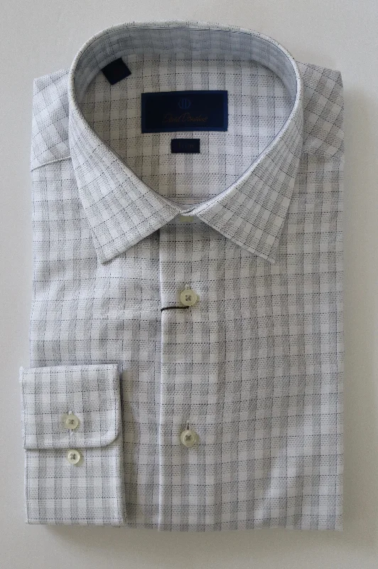 Relaxed Pants David Donahue Dress Shirt - Pearl/White (Trim)