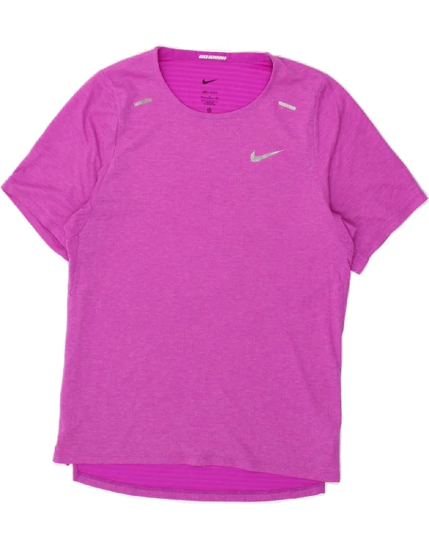 Relaxed Wardrobe NIKE Mens Dri Fit T-Shirt Top Small Pink Polyester