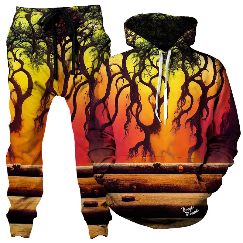 Embroidery Design Calamitous Belief Hoodie and Joggers Combo
