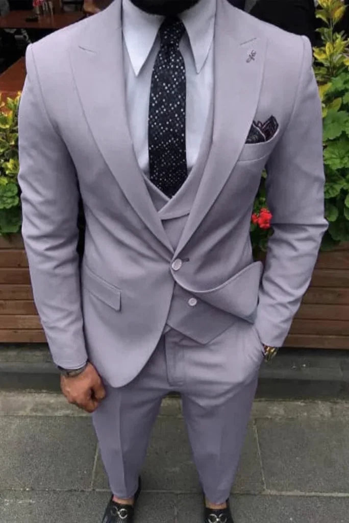Casual Wear Men There Piece Suit Light Purple Slim Fit Suit Beach Wedding Suit Clothing Suit Elegant Suit Bespoke Tailoring Casual Wear Men There Piece Suit Light Purple Slim Fit Suit Beach Wedding Suit Clothing Suit Elegant Suit Bespoke Tailoring
