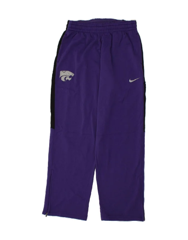 Versatile Style NIKE Mens Therma-Fit Tracksuit Trousers Large  Purple Colourblock