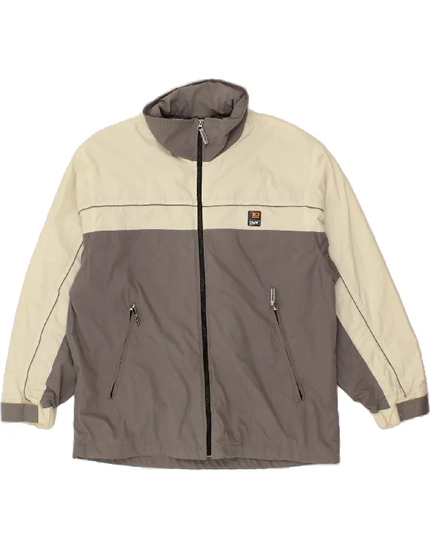 Comfortable Shoes VINTAGE Mens Tracksuit Top Jacket UK 40 Large Grey Colourblock Polyester