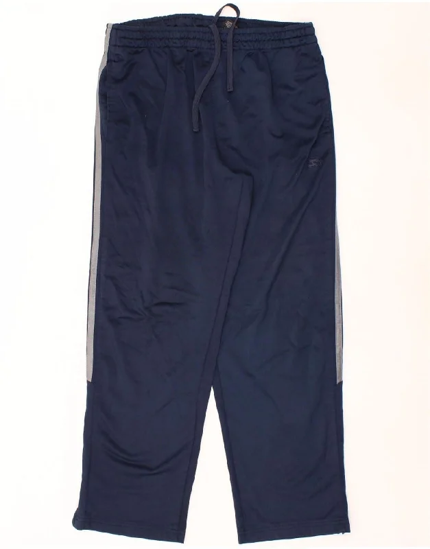 Active Wear STARTER Mens Tracksuit Trousers Large  Navy Blue Polyester