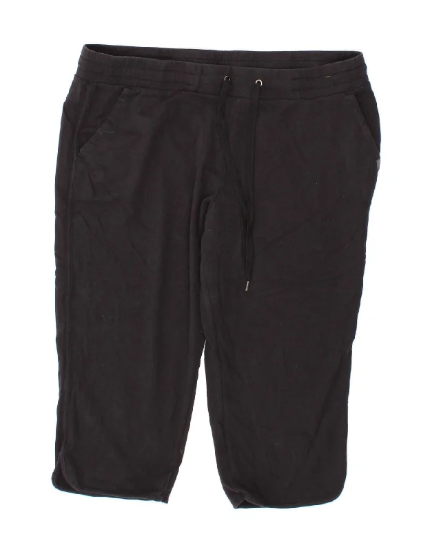 Comfy Jackets EDDIE BAUER Mens Capri Tracksuit Trousers XL Black Cotton