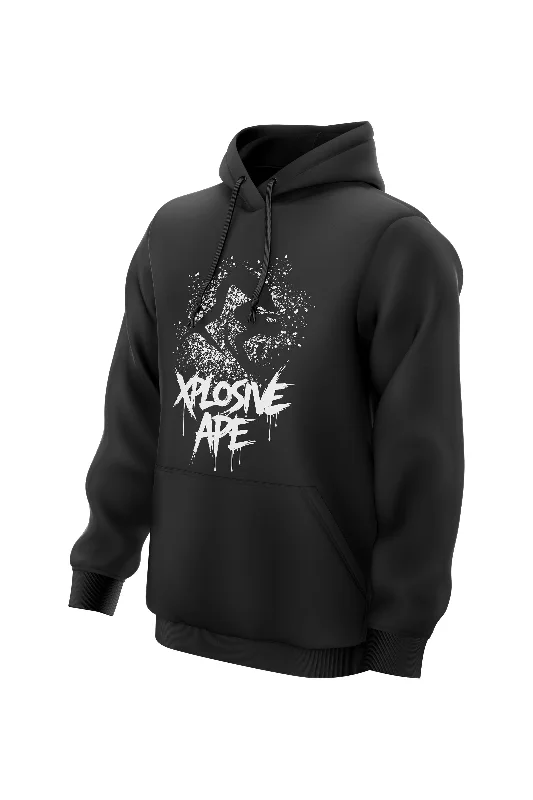 Simple Styles XAPE Primal Spray Hoodie - Black