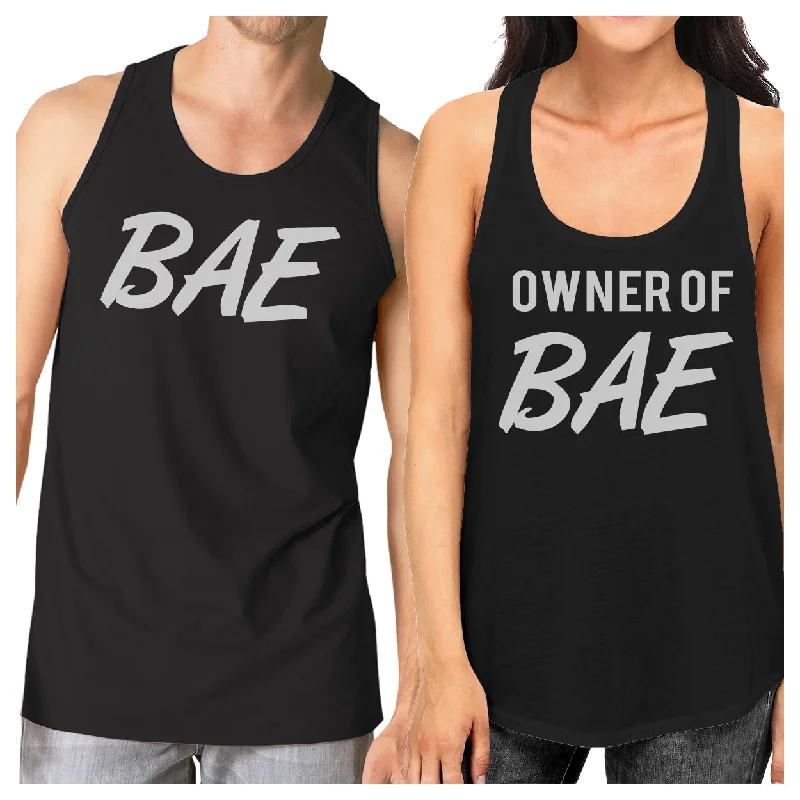 Sporty Wardrobe Bae And Owner Of Bae Matching Couple Black Tank Tops