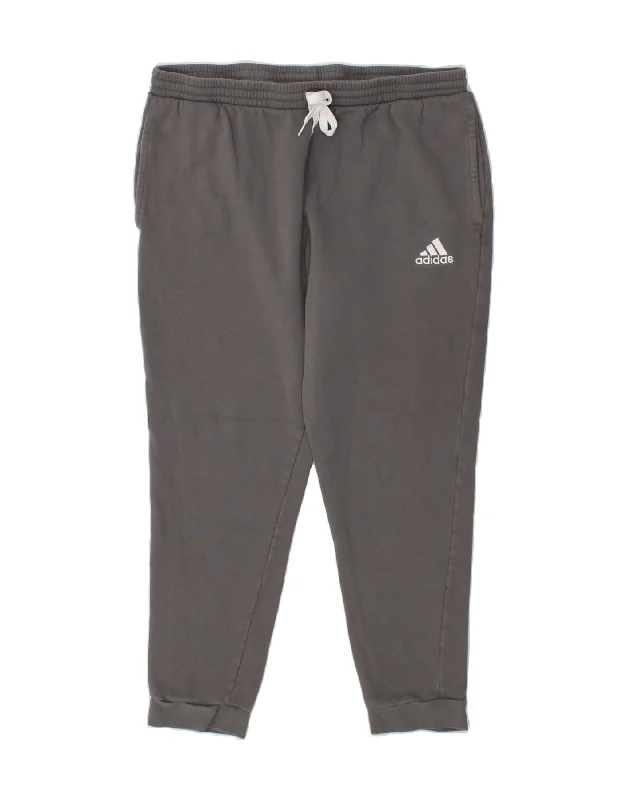 Lounge Wear ADIDAS Mens Tracksuit Trousers Joggers XL Grey Cotton