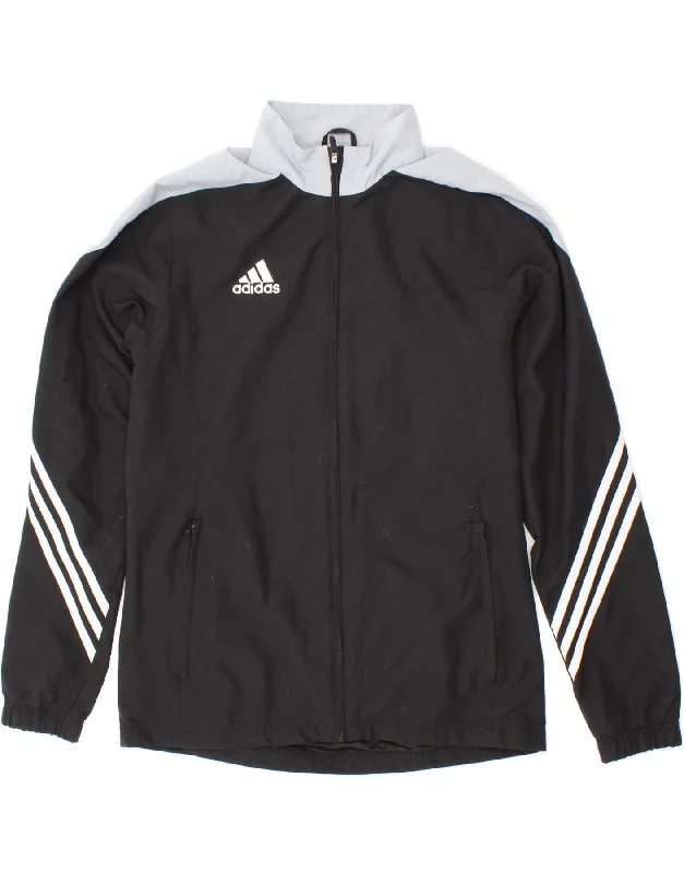 Effortless Comfort ADIDAS Mens Tracksuit Top Jacket Medium Black Colourblock Polyester