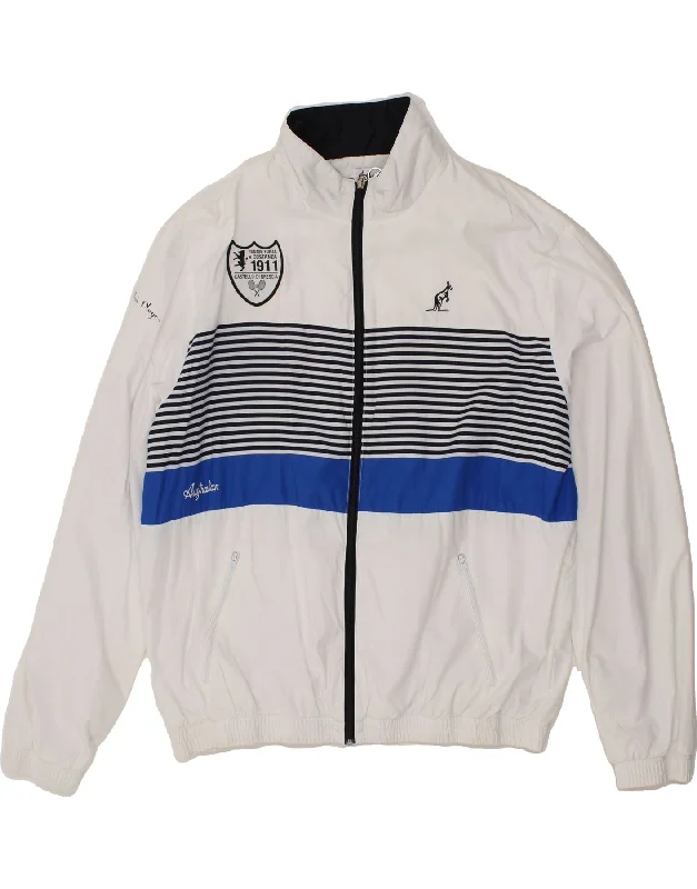 Soft Layers AUSTRALIAN L'ALPINA Mens Tracksuit Top Jacket 2XL White Colourblock