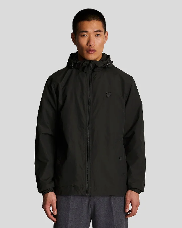 Statement Shoes Tonal Eagle Zip Through Hooded Jacket