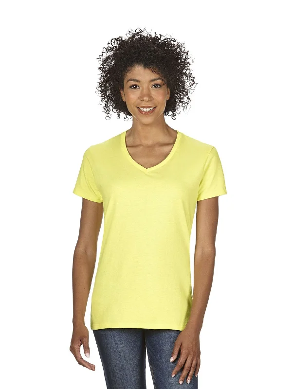 Unique Fashion Gildan Ladies Heavy Cotton 5.3 oz. V-Neck T-Shirt