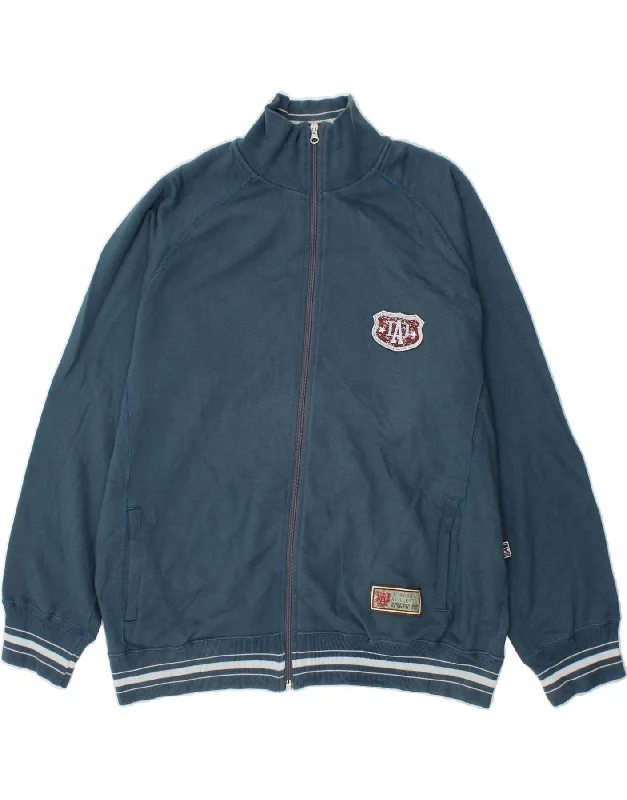 Outdoor Wear DIADORA Mens Graphic Tracksuit Top Jacket XL Blue Cotton