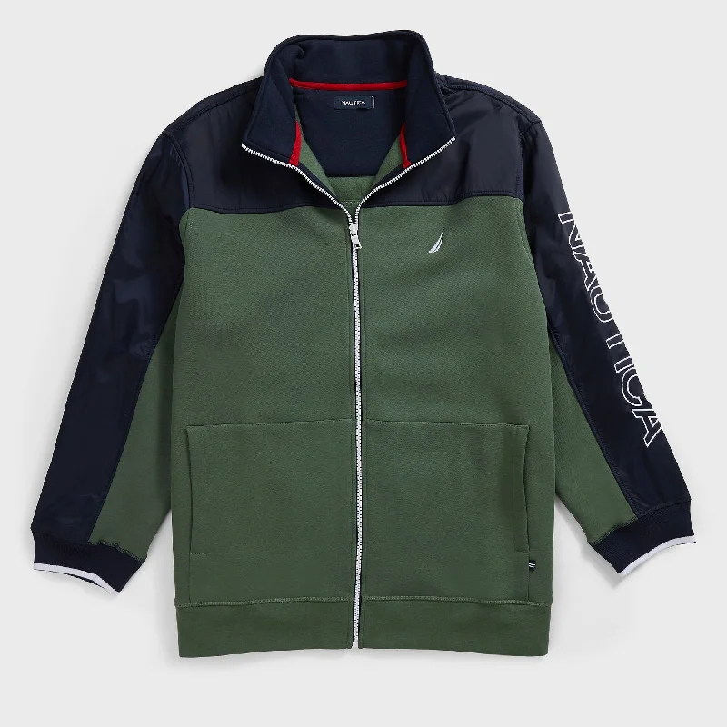 Simple Styles Nautica Mens Big & Tall Colorblock Full Zip Track Jacket
