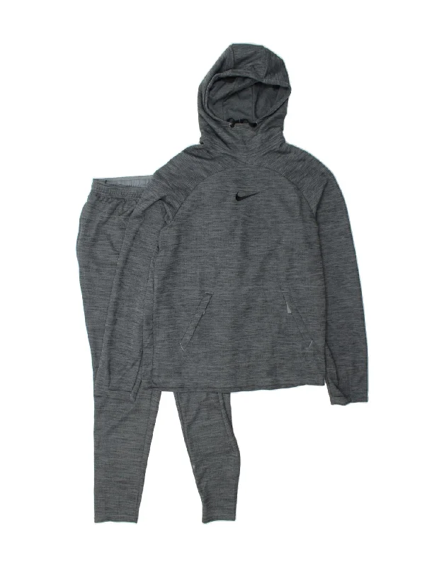 Modern Backpacks NIKE Mens Dri Fit Hooded Full Tracksuit Medium  Grey Flecked Polyester