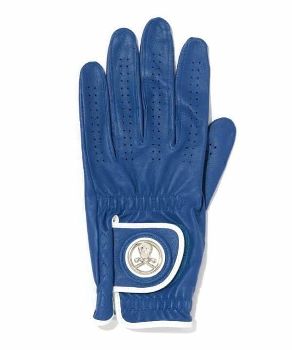 Fashion Innovation Sheep Leather Signal Marker Glove Blue
