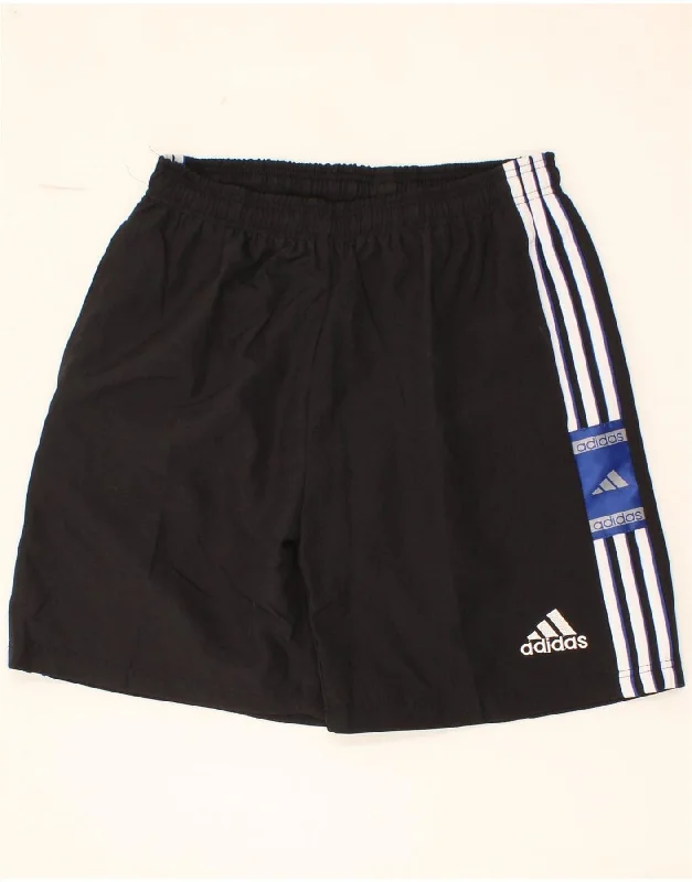Comfortable Style ADIDAS Mens Graphic Sport Shorts Large Black Polyester