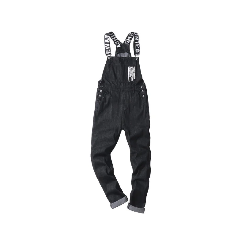 High Street Fashion Suspender Jeans