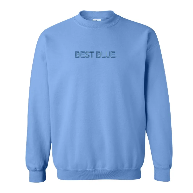 Sporty Suits Carolina Blue Best Blue Adult Crewneck Sweatshirt by Shrunken Head