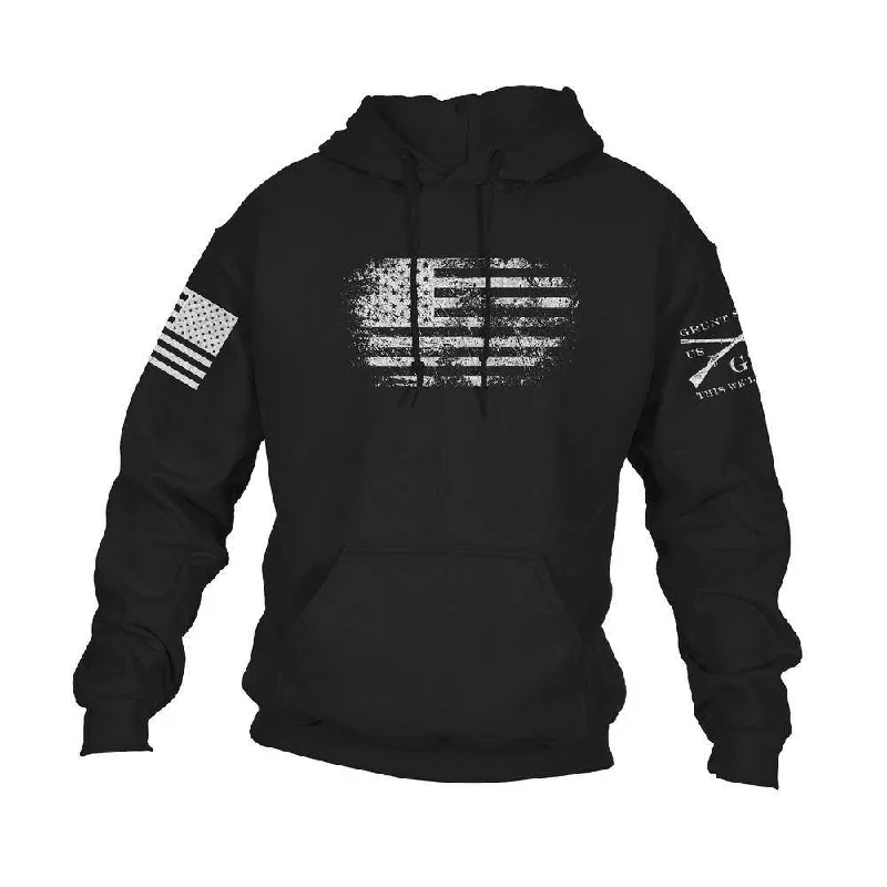 Graphic Caps Vintage American Hoodie - Black