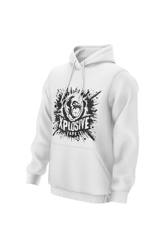 Relaxed Fit XAPE Blast Hoodie - White