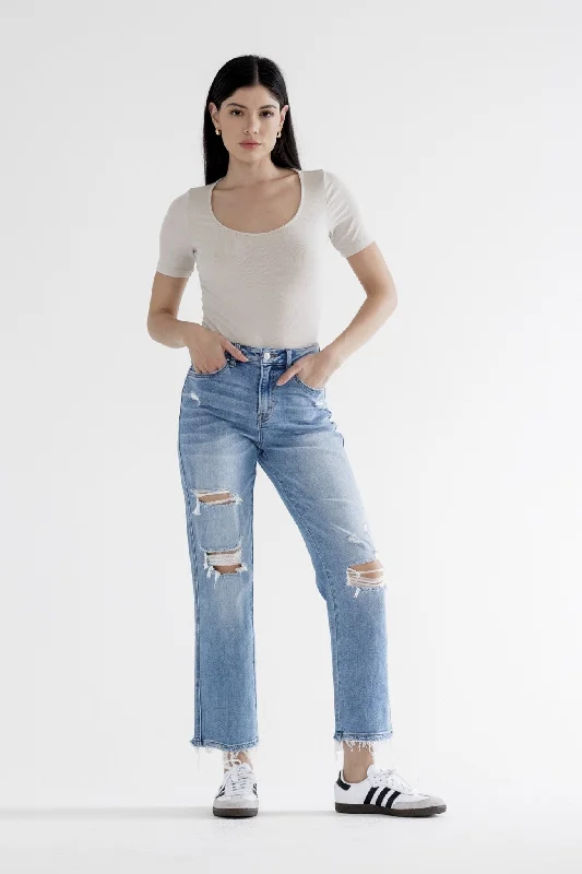 Exquisite Tailoring Mica High Rise Straight Leg