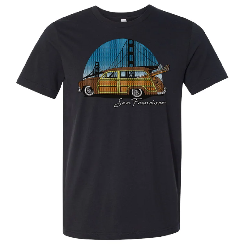 Street Fashion San Francisco Knit Style Woody Asst Colors Mens Lightweight Fitted T-Shirt/tee